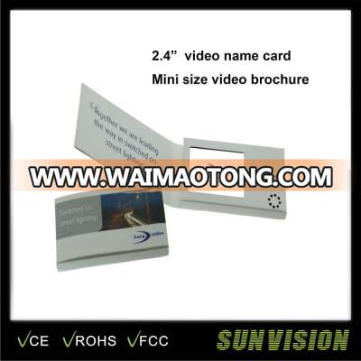 1.8inch 2.4inch video name card,lcd name card