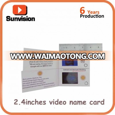 2.4inches TFT lcd video business card