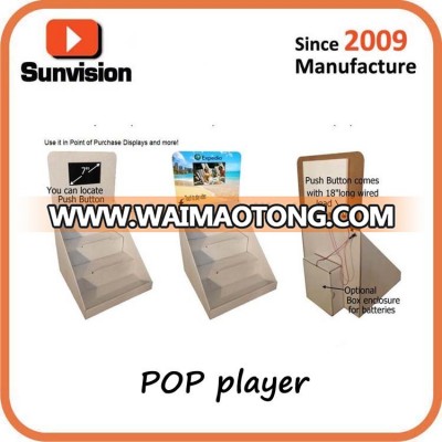 Lcd pop player in supermarket for POP POS advertising with customized printing