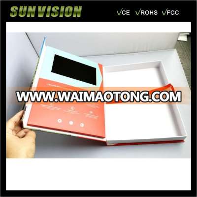 4.3 inch LCD screen video box for jewelry magnetic closure cosmetic gift box