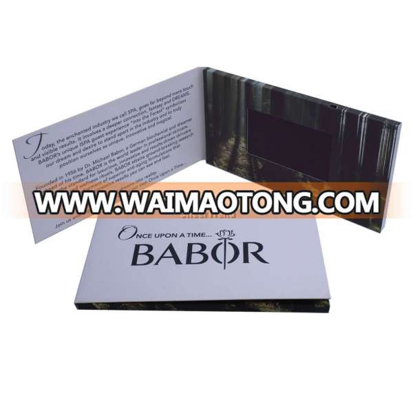 4.3 inch Lcd video mailer / video in print technology/video brochure card